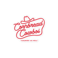 Load image into Gallery viewer, Red western cornbread cowboi Bubble-free stickers