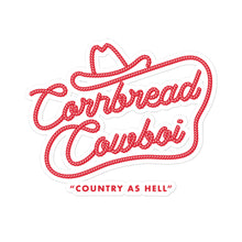 Load image into Gallery viewer, Red western cornbread cowboi Bubble-free stickers