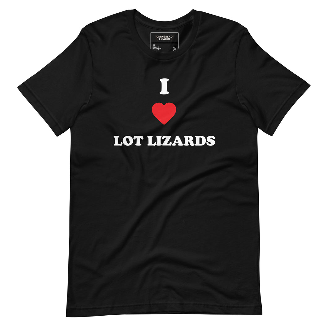 I love lot lizards tee