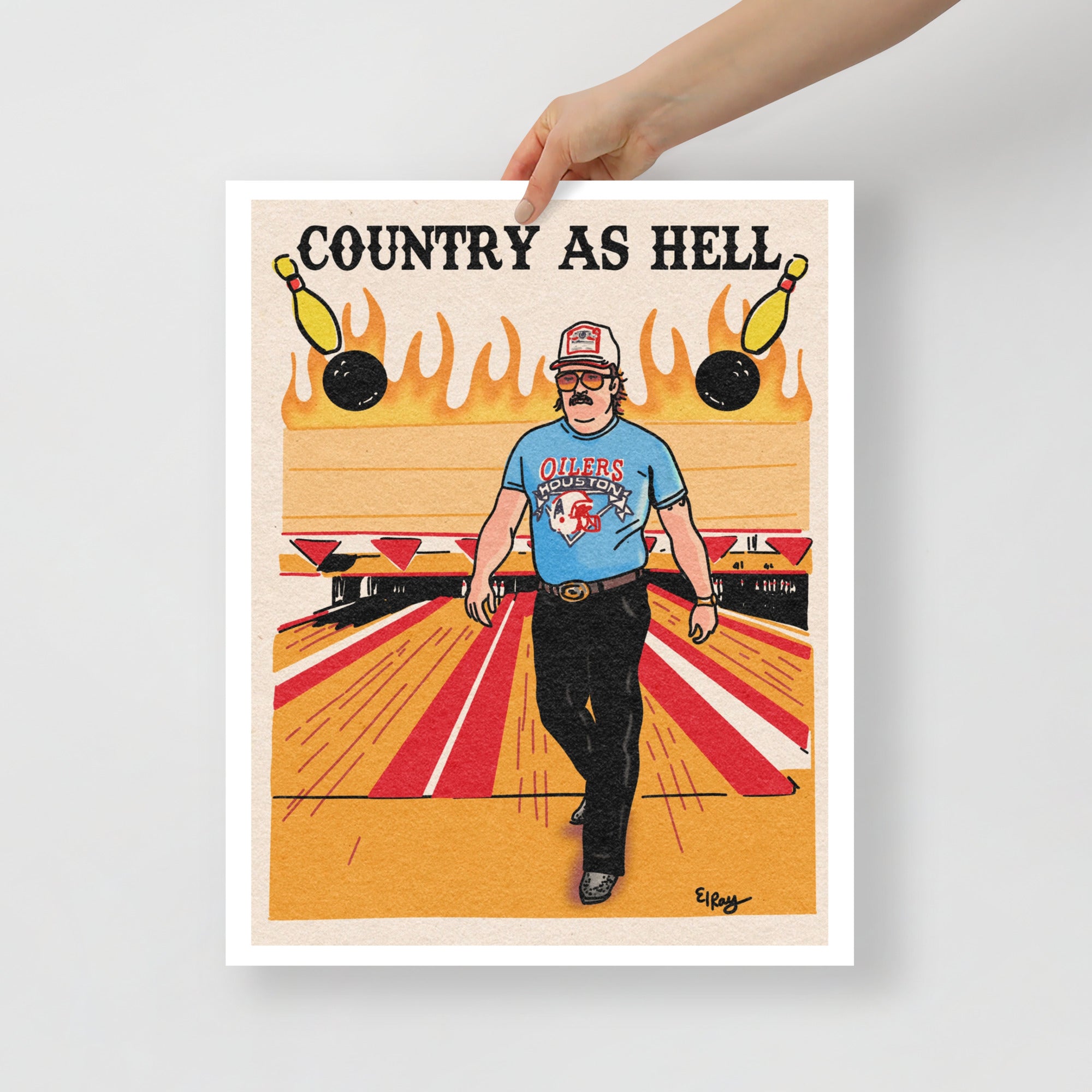 Country as hell Poster – Cornbread Country Club