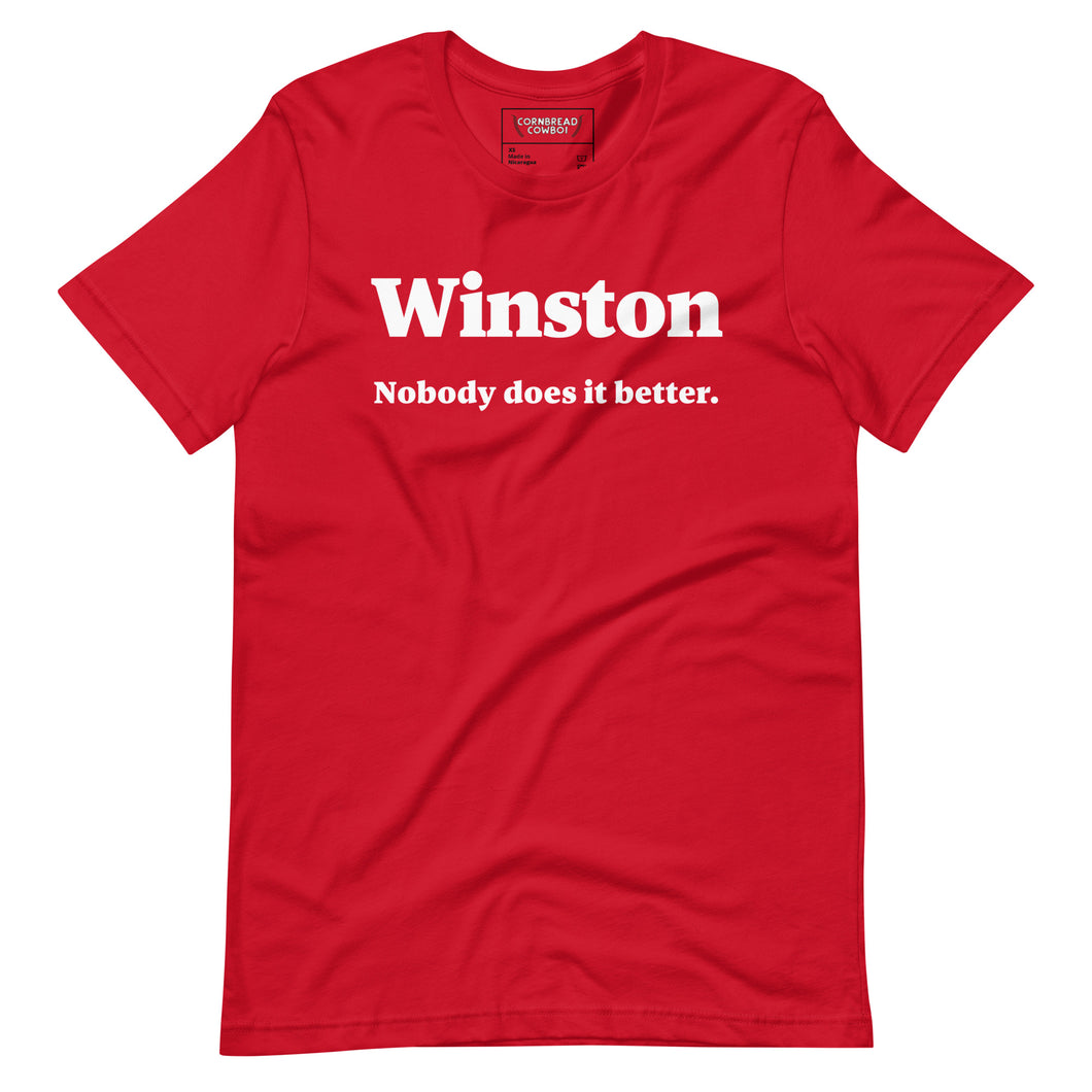 winston cigarettes t shirt Vtg Winston Cigarettes Front Pocket Red T-shirt XL Single Stitch Eagle 2 Sided with the right amount of stretch Vintage Winston Cigarettes Eagle Pocket