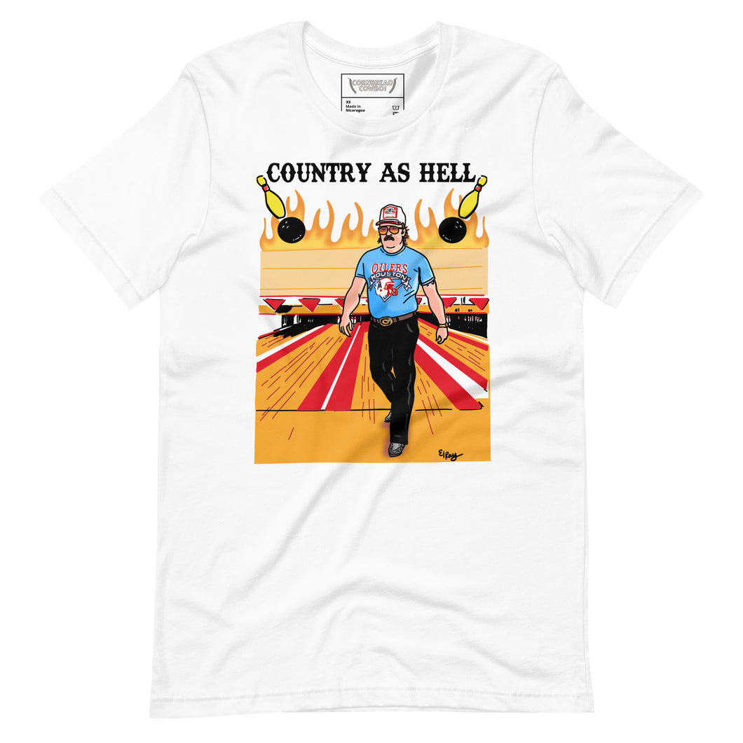 COUNTRY AS HELL WHITE TEE