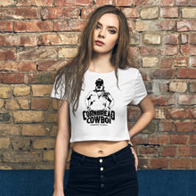 Load image into Gallery viewer, WHITE COWBOI CROP TOP
